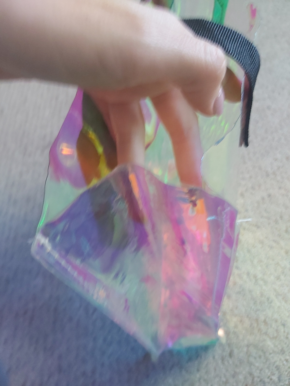 MAC Cosmetics Iridescent Holographic Tote Bag in Multi - Picture 9 of 11